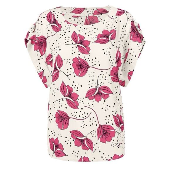 CAbi Boxy Top Whimsy Print Pink Floral XL NWT - Picture 3 of 8